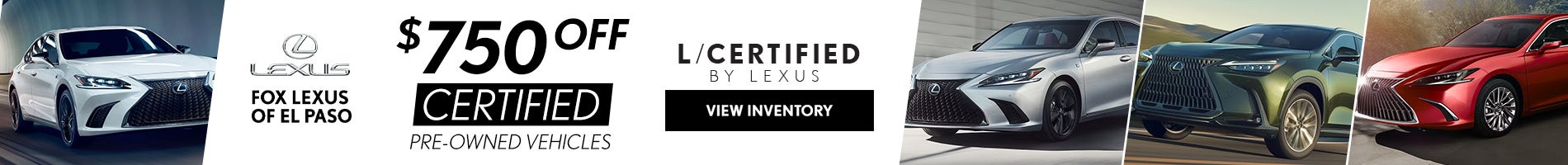 $750 Off Certified Pre-Owned Vehicles